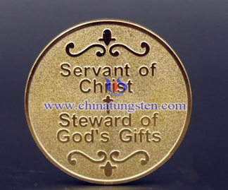 gold-plated tungsten coin for christianity