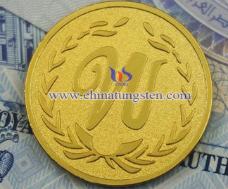 tungsten gold-plated coin for Halloween