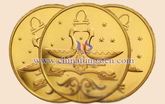 Libra tungsten gold-plated coin