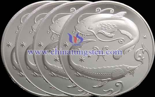 Pisces tungsten gold-plated coin
