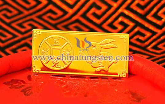 rabbit tungsten gold-plated bar