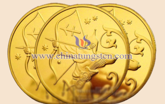 Sagittarius tungsten gold-plated coin