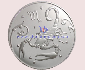 Скорпион вольфрам позолоченное монета