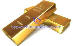 tungsten alloy gold plated bar