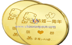 Сплав вольфрама золота гальваническим монеты для празднования