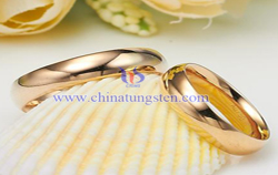 tungsten alloy gold plated rings for love