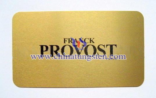 tungsten gold business card