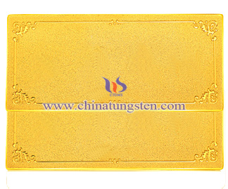 tungsten gold card for Mao Zedong birthday commemoration