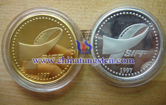 tungsten gold coin for film festival