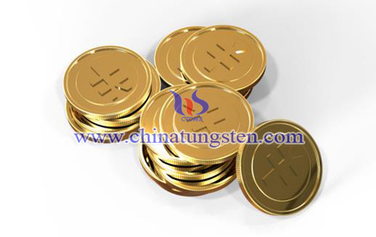 wolfram gold gedenkmünze für industrie-und handelskammer