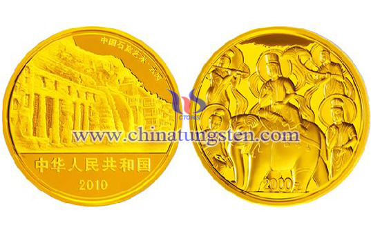 tungsten gold commemorative coin for traveling