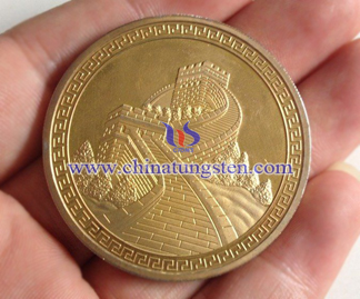 tungsteno moneta commemorativa d'oro per viaggiare