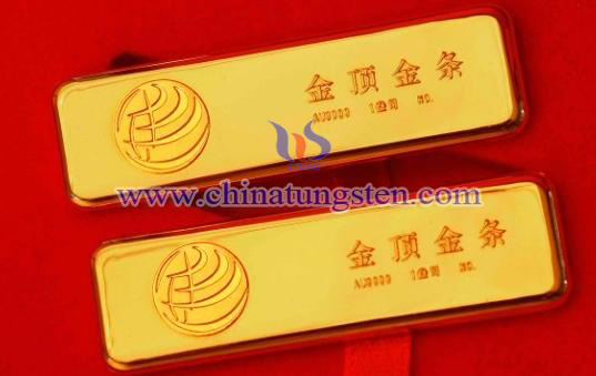 tungsten gold-plated bar for bank fund