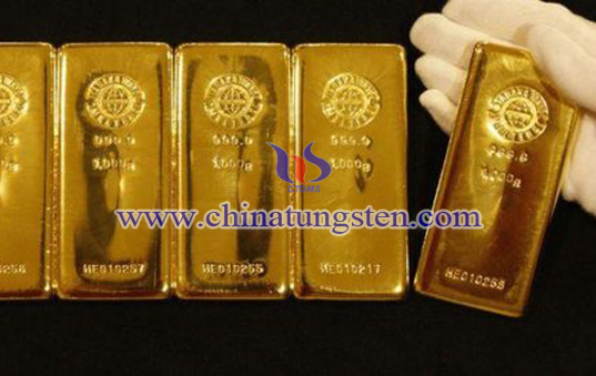 tungsten gold-plated bar for bank exhibition substitution
