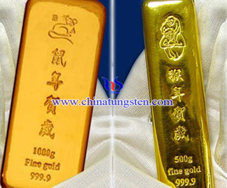 tungsten gold plated bar for New Year celebration