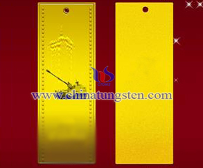 tungsten gold plated bookmark
