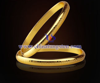 tungstène bracelet plaqué or pour anniversaire de mariage