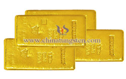 tungstène plaqué or brique pour la détection d'or