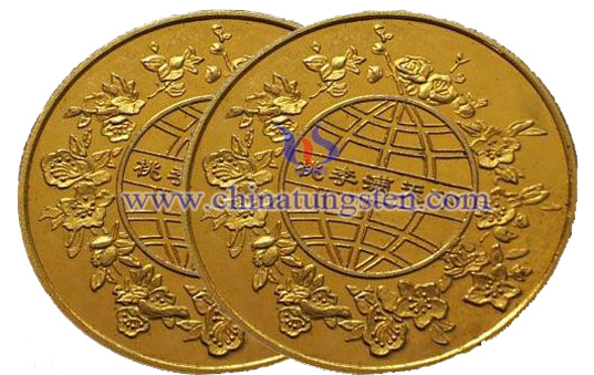 tungsten gold-plated coin for graduation ceremony