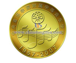 tungsten gold-plated coin for graduation ceremony