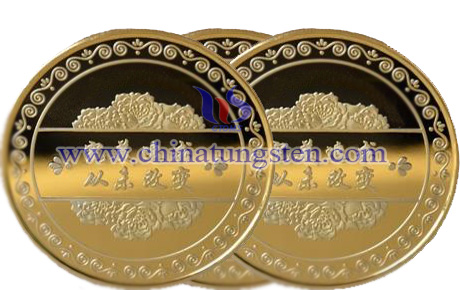 tungsten gold-plated coin for musicale