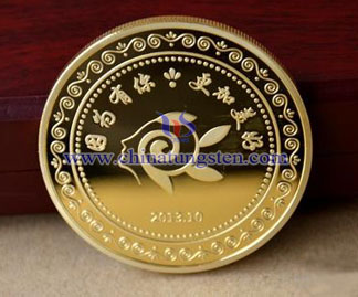 tungsten gold-plated coin for musicale