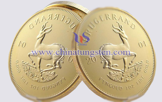 tungsten gold-plated coin for party