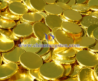 tungsten gold plated coin for real estate opening gift