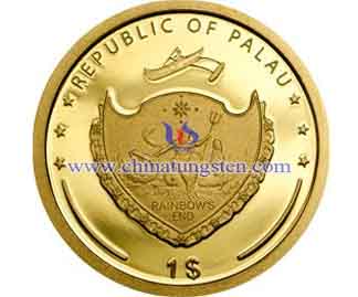 tungsten gold plated coin for veteran commemoration