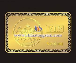 tungstène or plaqué hôtel carte VIP