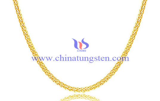 tungstène plaqué or collier pour 'Saint Valentin