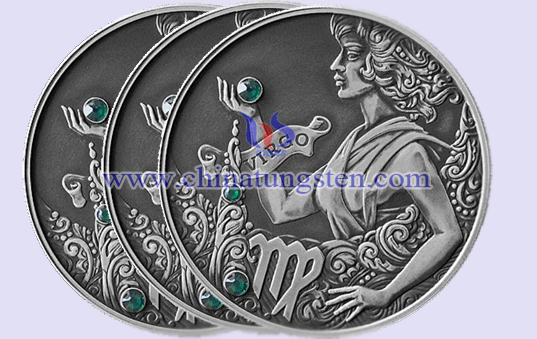 Virgo tungsten gold-plated coin